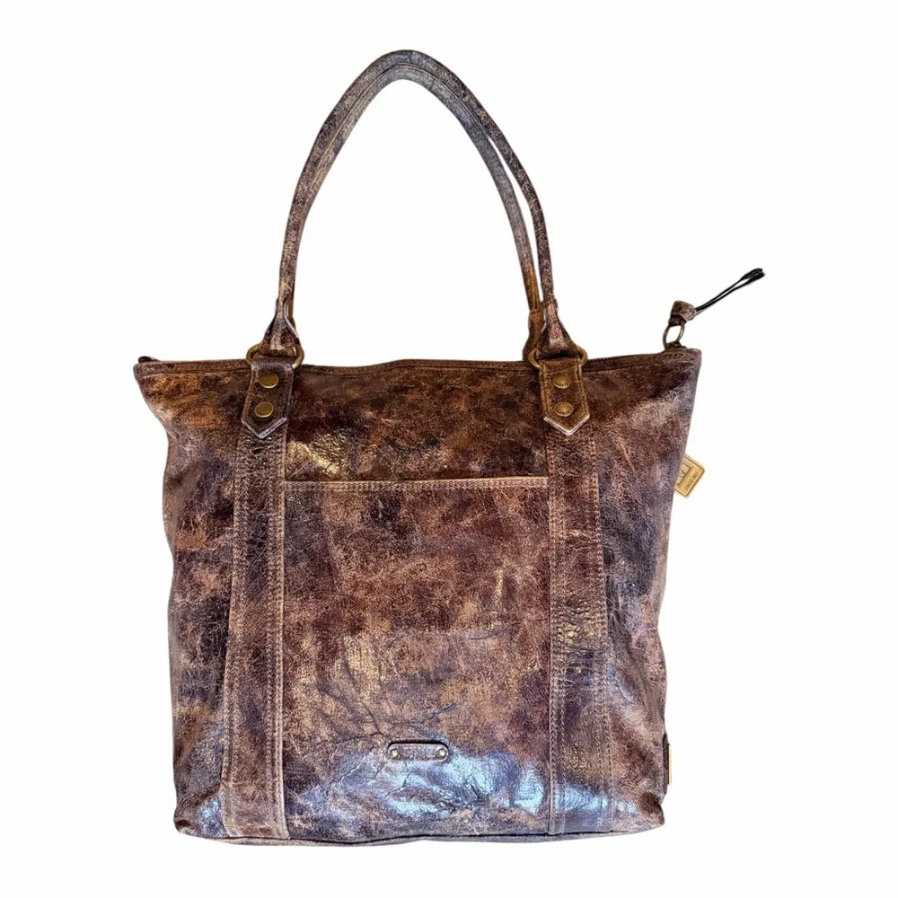 Frye Deborah Leather Studded Tote Bag